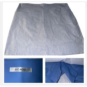 SC‎ & CO Womens XXL Blue Heathered Athletic Skort Golf Tennis  Built-in Short